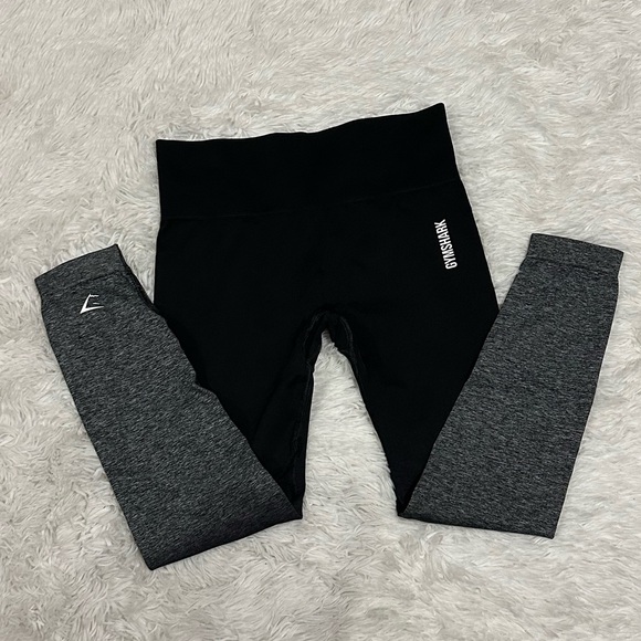 Gymshark Black and Grey Seamless Ombre Leggings - Picture 1 of 3